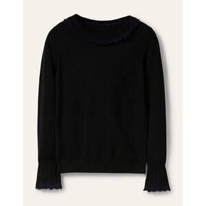 Boden Aimee Pointelle Jumper sweater pullover long sleeve wool blend plus sz 20